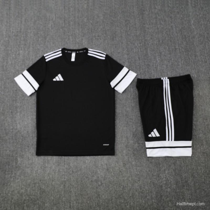 2025 Adidas Black Short Sleeve Jersey+Shorts