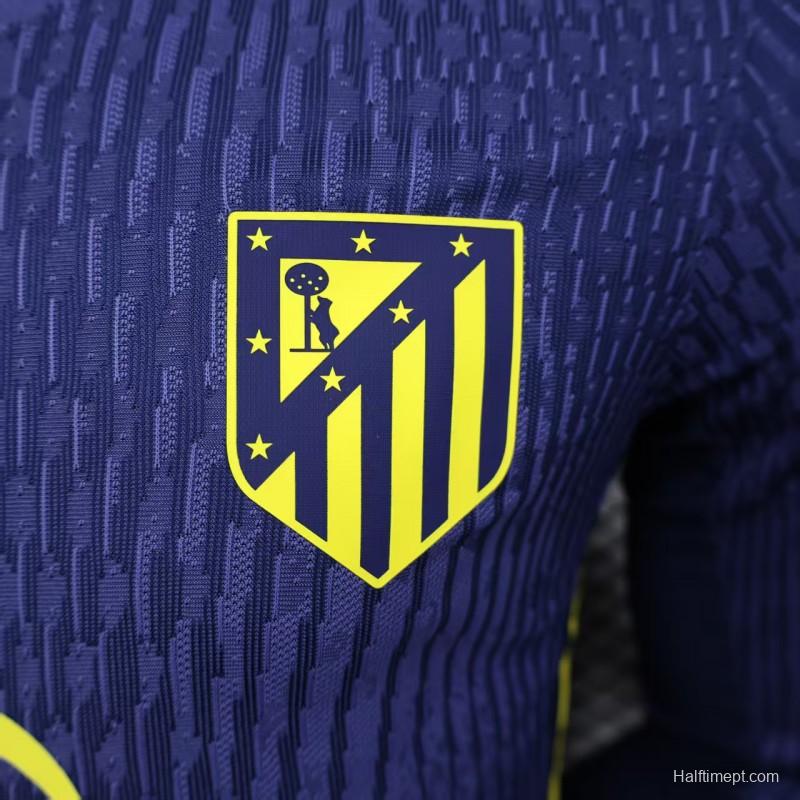 Player Version 25/26 Atletico Madrid Away Blue Long Sleeve Jersey