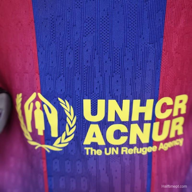 Player Version 25/26 Barcelona Home Jersey Without Sponsor