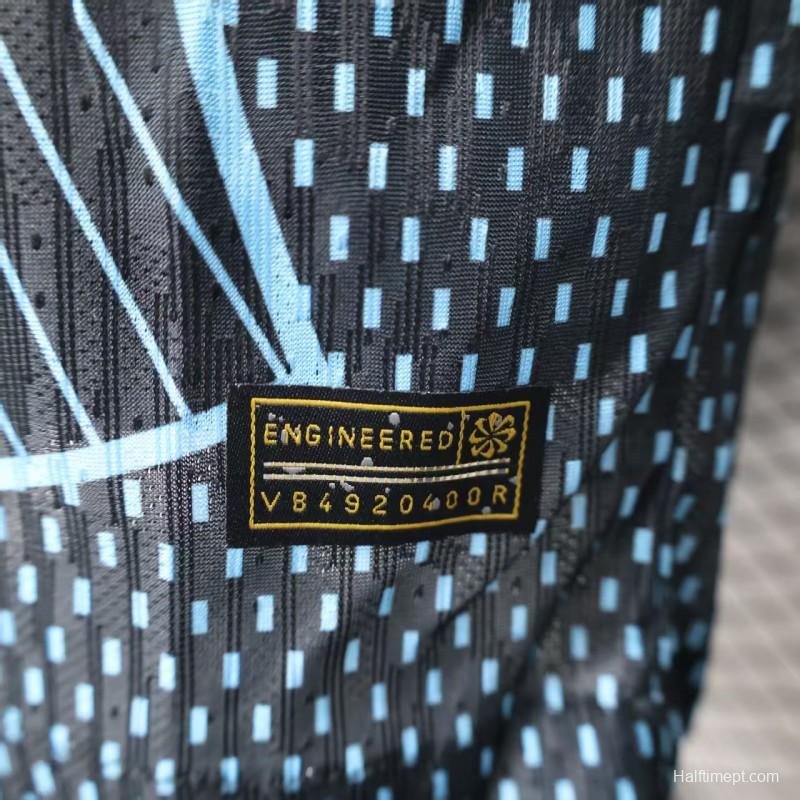 Player Version 25/26 FC Barcelona Black with Geometric Line Pattern Jersey