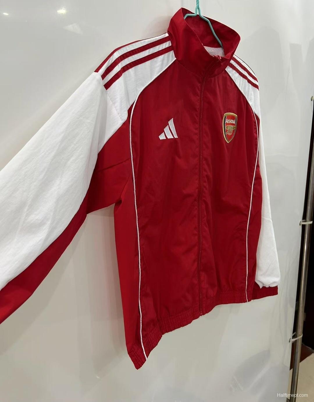 25/26 Arsenal Red/White Windbreaker