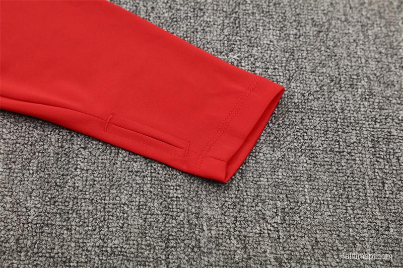 25/26 Portugal Red Half Zipper Jacket+Long Pants