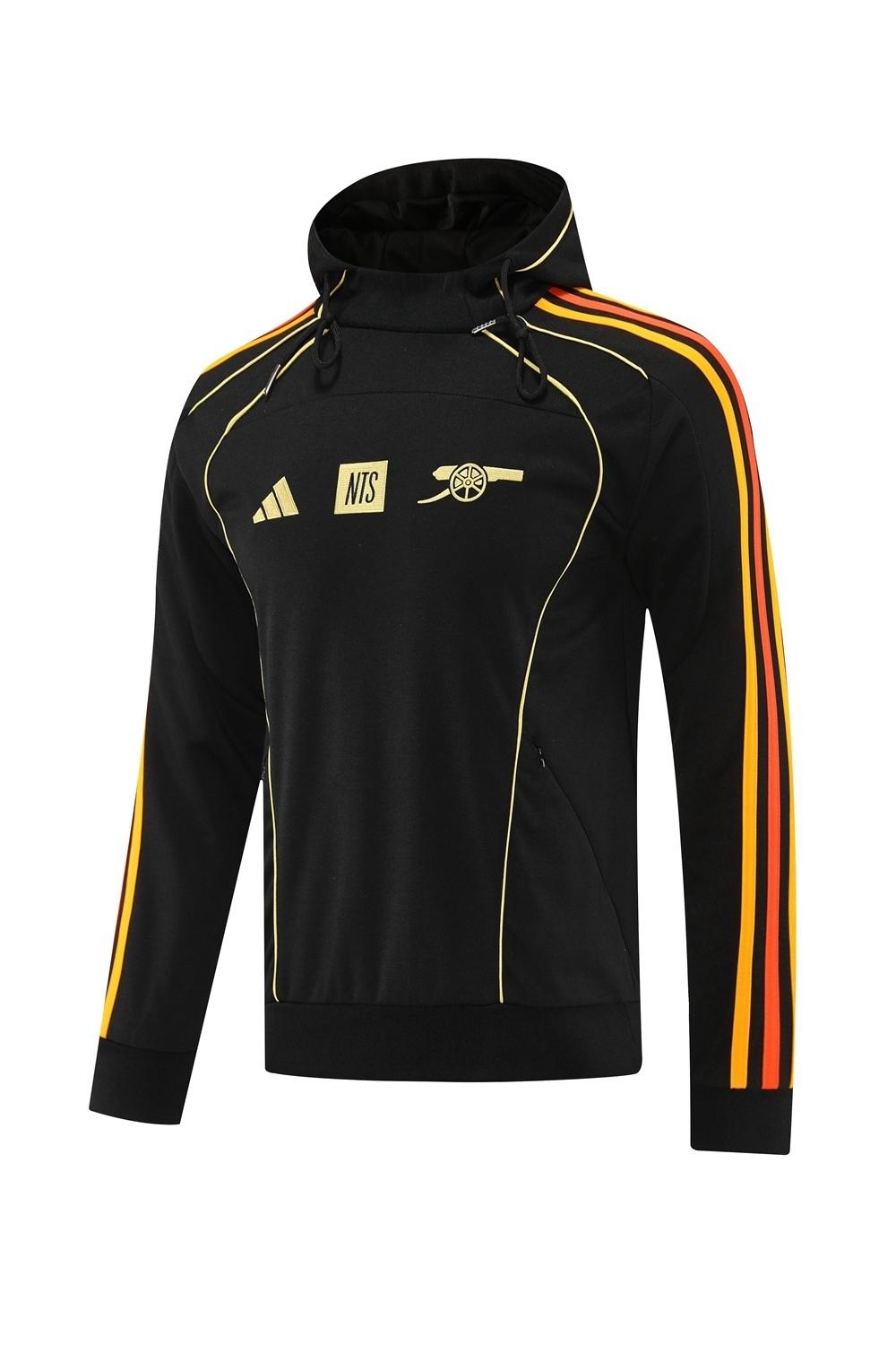 25/26 Arsenal Black Full Zipper Jacket + Long Pants