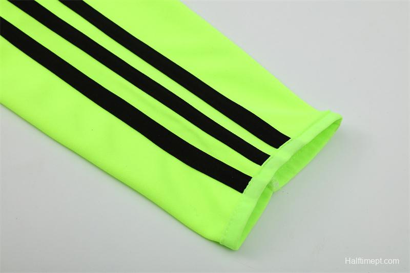 Retro 15/16 Real Madrid Fluorescent Green Half Zipper Jacket