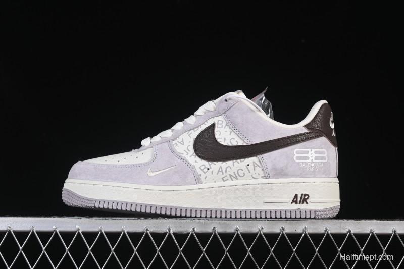 Nike Air Force 1 '07 Low Balenciaga Collaboration White Brown Casual Sneakers - YF9511-806