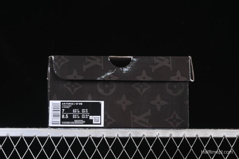 Nike Air Force 1 '07 Low LV Collaboration Off-White Small Swoosh Casual Sneakers - CS5288-035