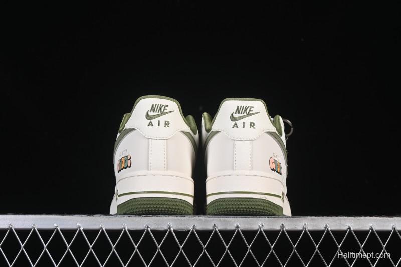 Nike Air Force 1'07 Low Gucci Collaboration Military Green Multi-Color Low-Top Casual Sneakers - XX3168-211