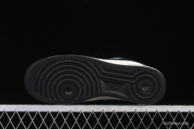 Nike Air Force 1 '07 Low Gucci Collaboration Off-White Black Canvas Hook Low-Top Casual Sneakers - XD2588-605