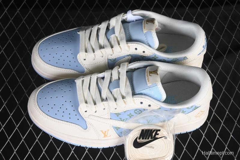 Nike Travis Scott x Fragment Design x Air Jordan 1 Low OG SP AJ1 Low Top Casual Sneakers - ZH2598-163