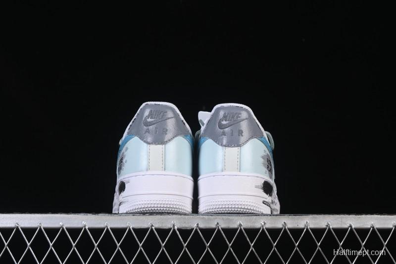 Nike Air Force 1'07 Low Grey Tune Era Hand-Painted Graffiti Casual Sneakers - LJ8822-202