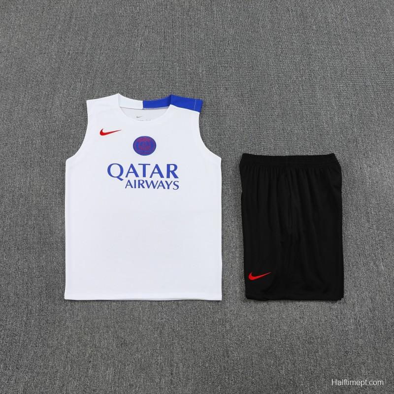 25/26 PSG White Vest Jersey+Shorts
