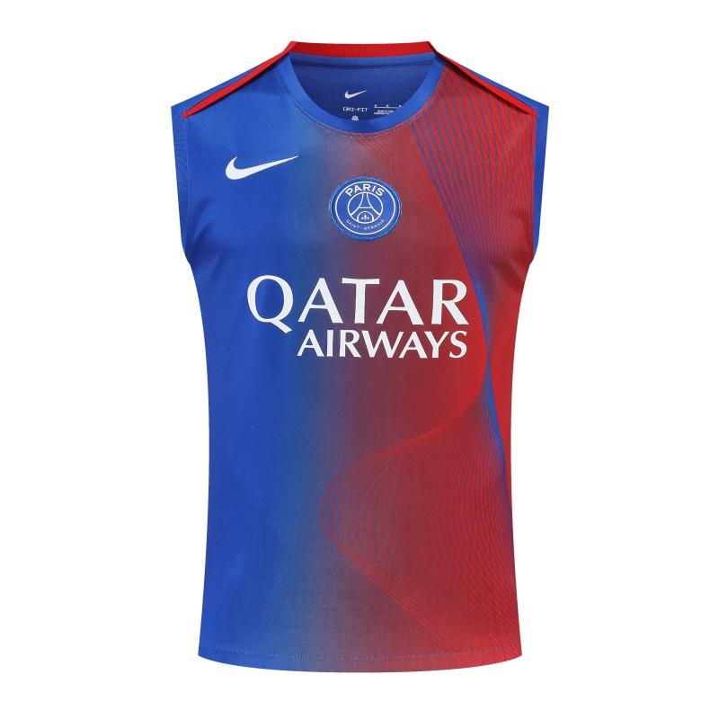 25/26 PSG Red/Blue Vest Jersey+Shorts