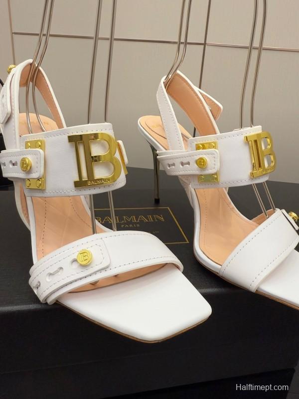 Balmain 2025/SS Metal Heel High Heel Sandals - KFY00320