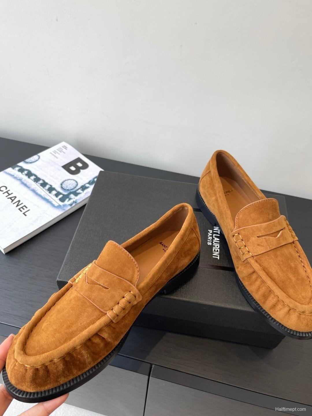 Saint Laurent Classic Loafer Half-Drag Mule Shoes - KFY00350