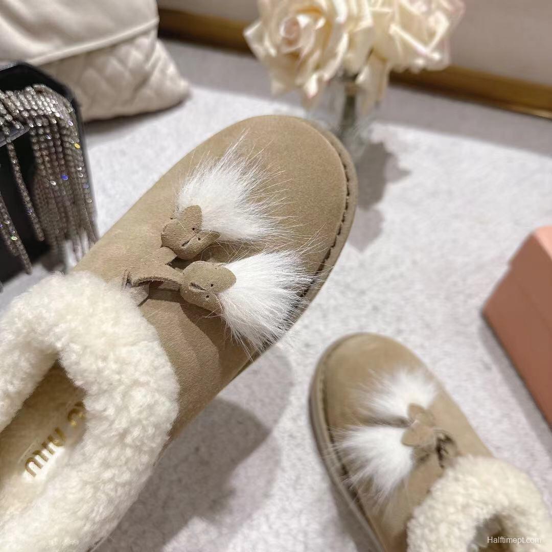 MIU MIU 2025 SS Korean Style Popular Small Potato Snow Boots Upgraded Version - LY00290