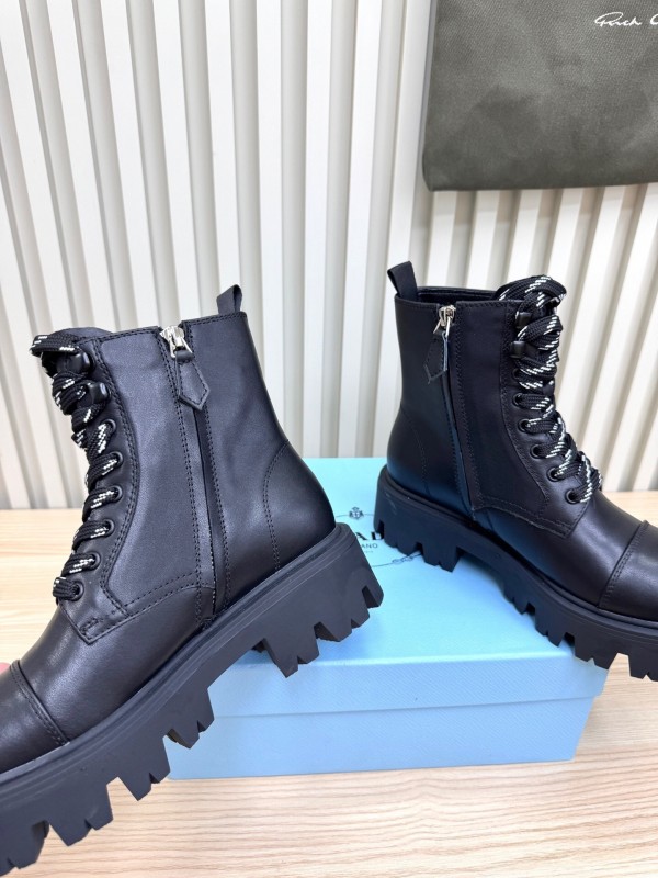 Prada 2025/SS Platform Martin Boots with Iconic Triangle Logo - LY0350