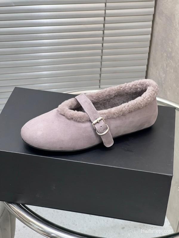 Alaia Fall/Winter 2025 Wool Mary Jane Ballet Flats - KFY00310