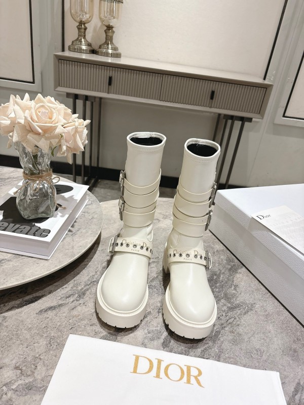 Dior Punk Style Strap Ankle Boots - KFY00470