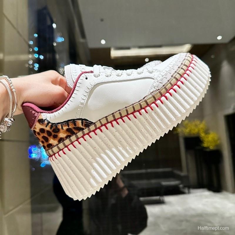 Chloe 2025/SS Hand-Stitched Mark Line Casual Shoes - LY00350