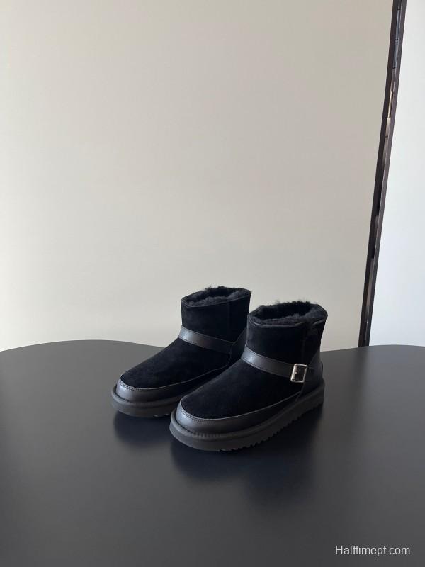 UGG 4512 Classic Buckle Flat Ultra Wool Anti-Slip Snow Boots - AS00290