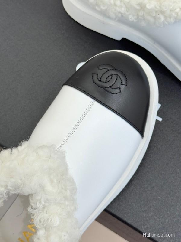 Chanel 25K Series Two-Tone CC Fur Snow Boots - KFY00270