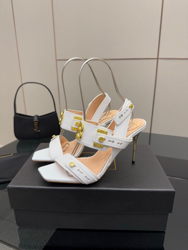 Balmain 2025/SS Metal Heel High Heel Sandals - KFY00320