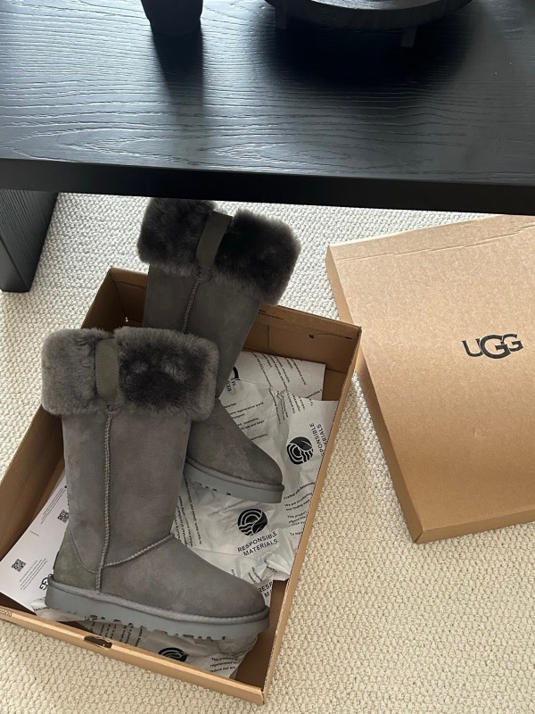 UGG 2025/SS High Boot Snow Boots with Faux Fur Collar - AS00370