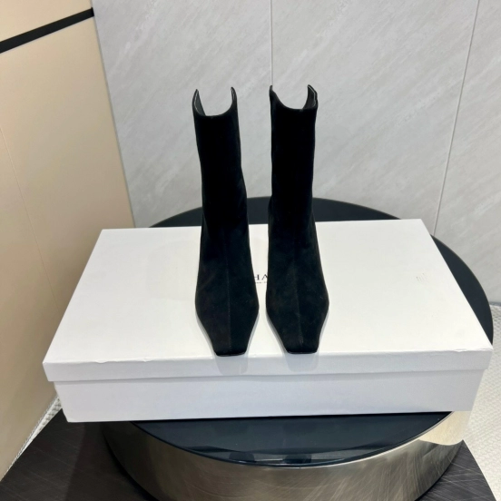 Khaite 2025 SS Collection Square Toe Slip-On Ankle Boots - KFY00390