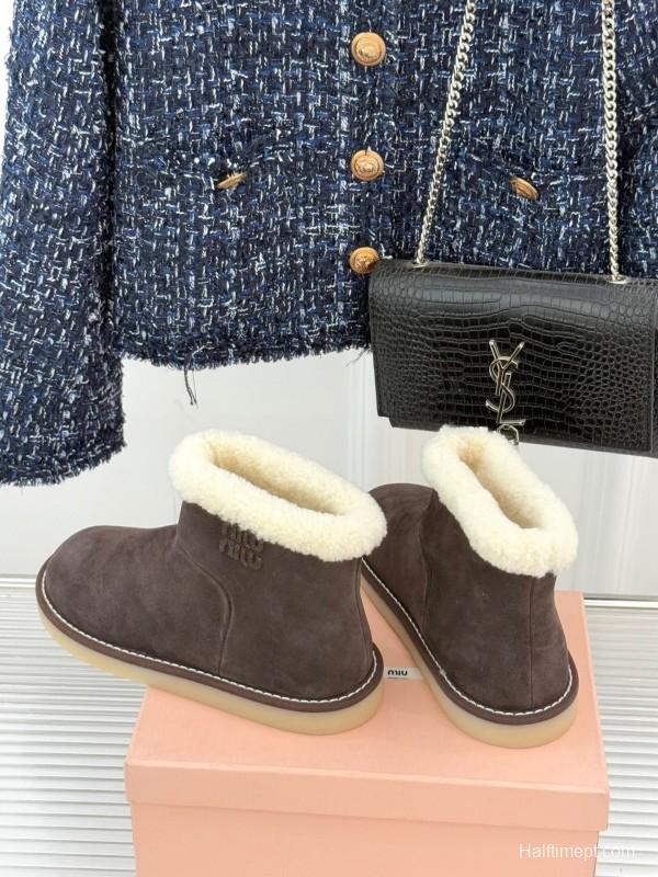 Miu Miu Retro Shearling Platform Snow Boots - KFY00300