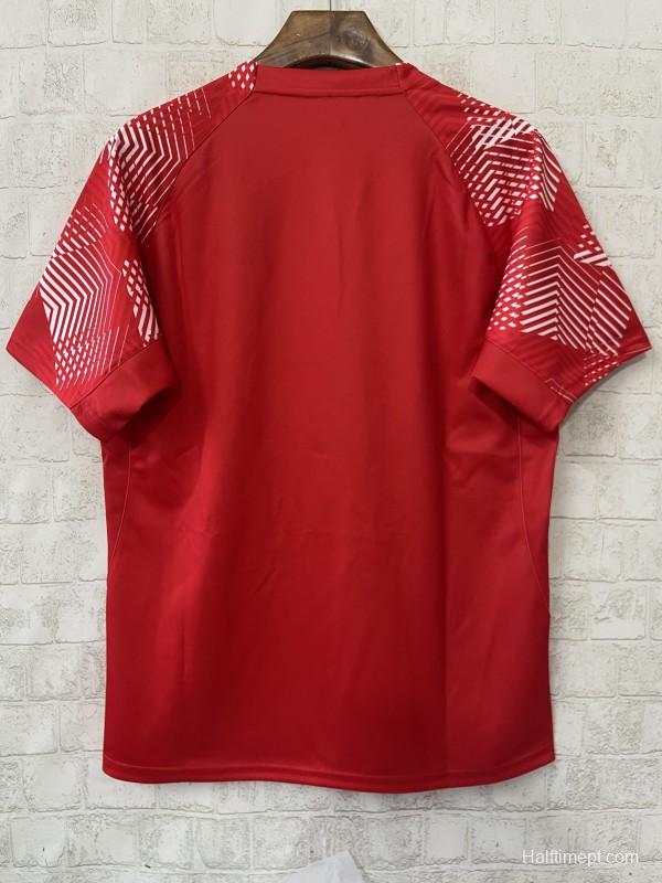 2026 England Red with Geometric Stripe Pattern Jersey