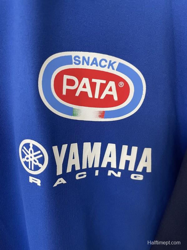 2025 F1 Yamaha Racing Team Blue and Navy Polo Jersey with Multiple Sponsors