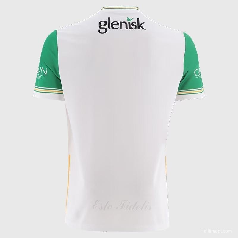 25/26 Offaly GAA White with Green Trim Away Jersey