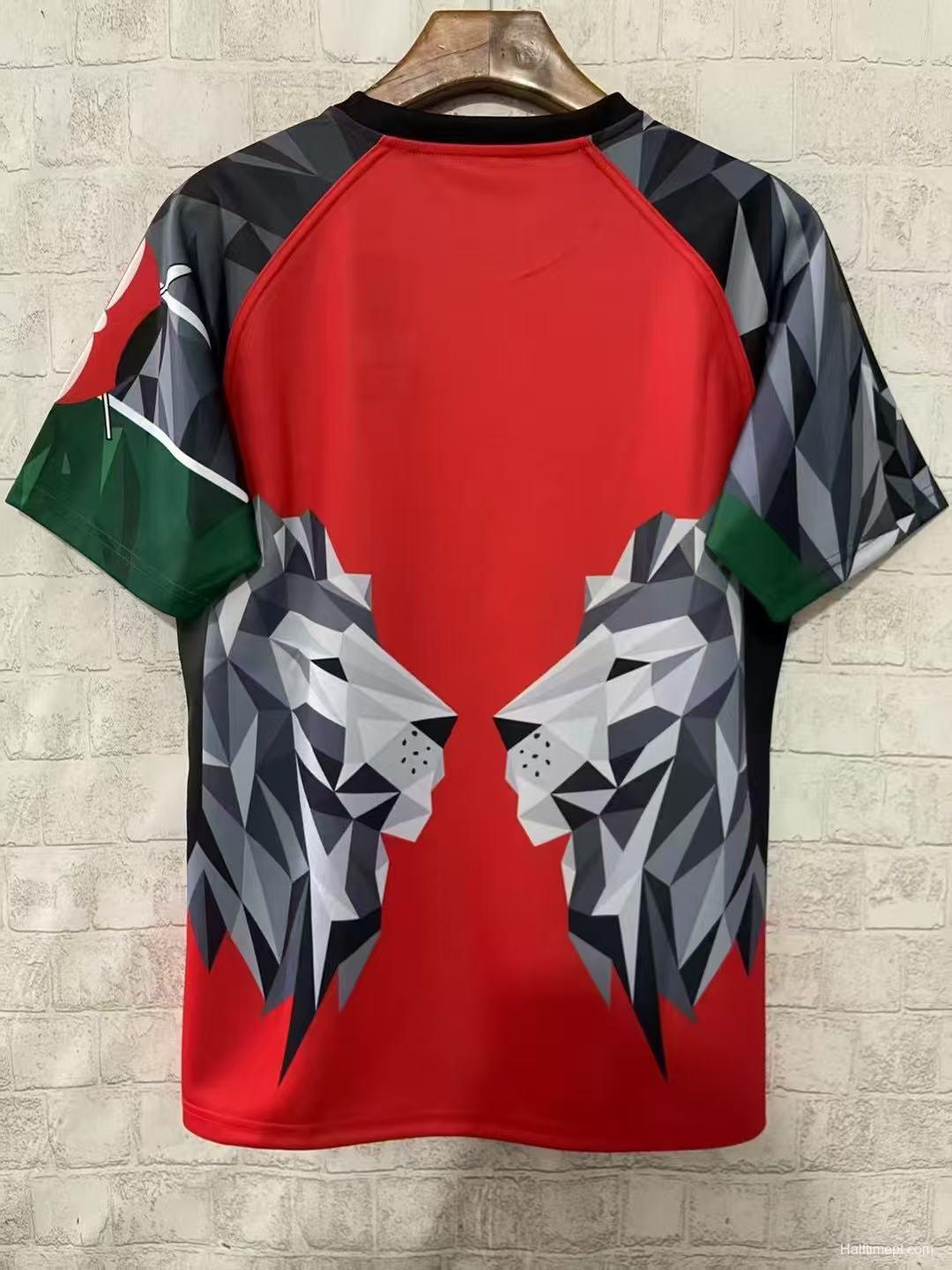 2026 Kenya Red Geometric Lion Jersey