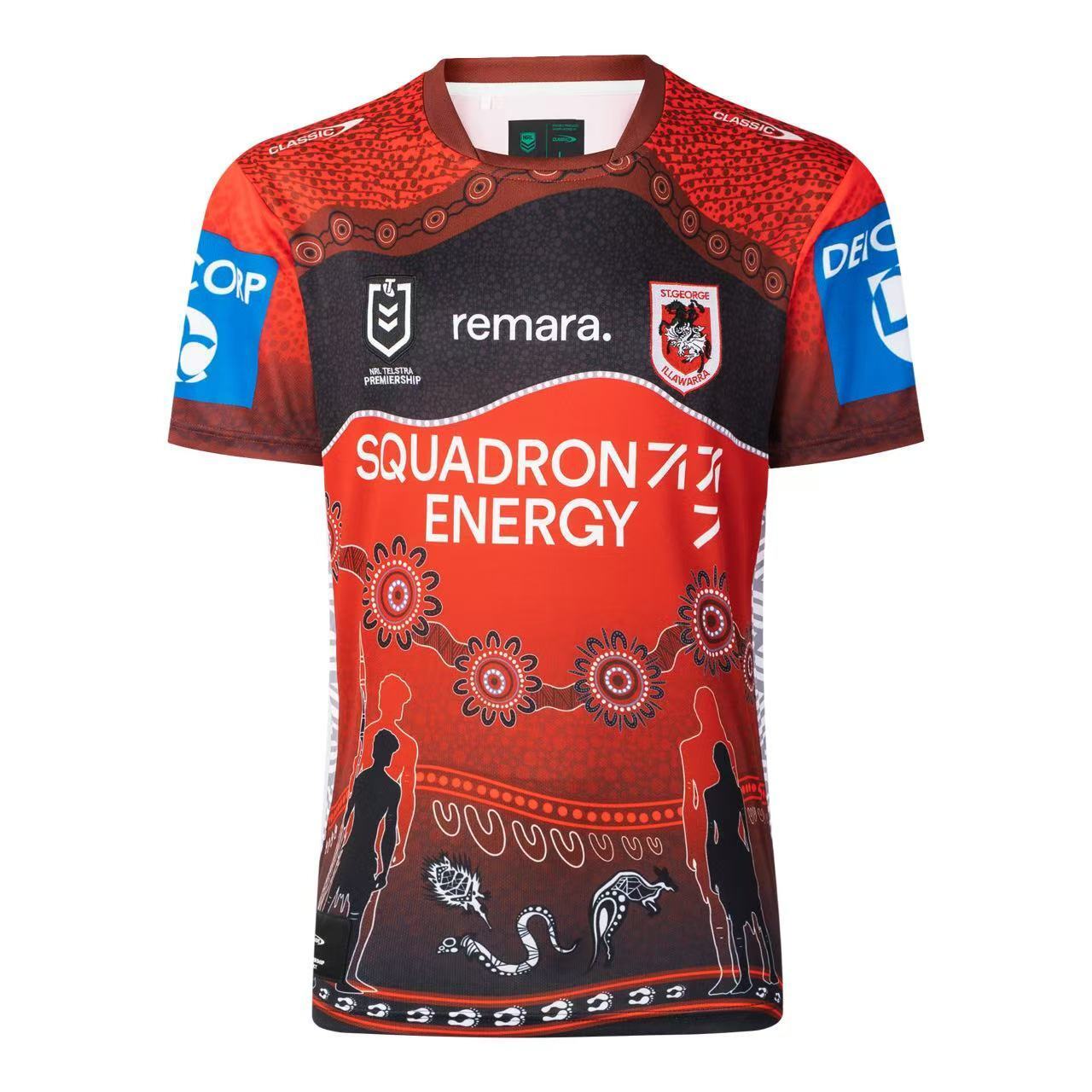 25/26 St George Illawarra Dragons Red with Indigenous Art Jersey