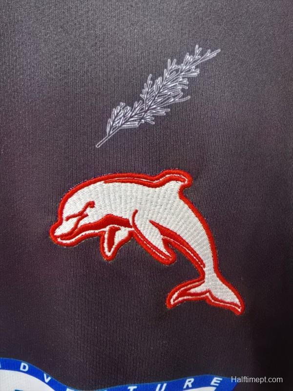 25/26 Redcliffe Dolphins Black with Sunset Pyramid Indigenous Jersey