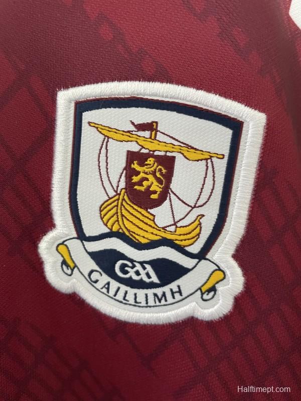 25/26 Galway GAA Maroon with White Trim Home Jersey