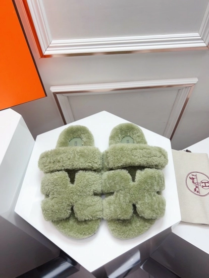 H Erijus Shoes 2025 Spring Summer Collection Genuine Fur Slippers - LY00270