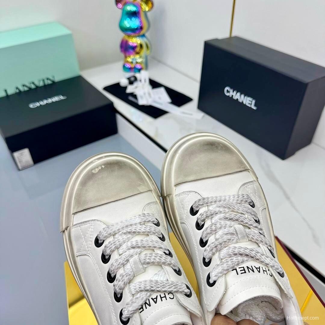 Chanel 2025 SS Classic Panda Dirty Sneakers Bread Shoes - LY00330