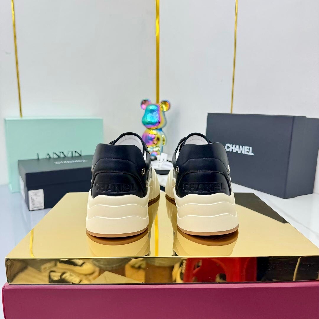 Chanel 2025 SS Loafers Panda Shoes Original Calfskin Casual Sneakers - LY00320