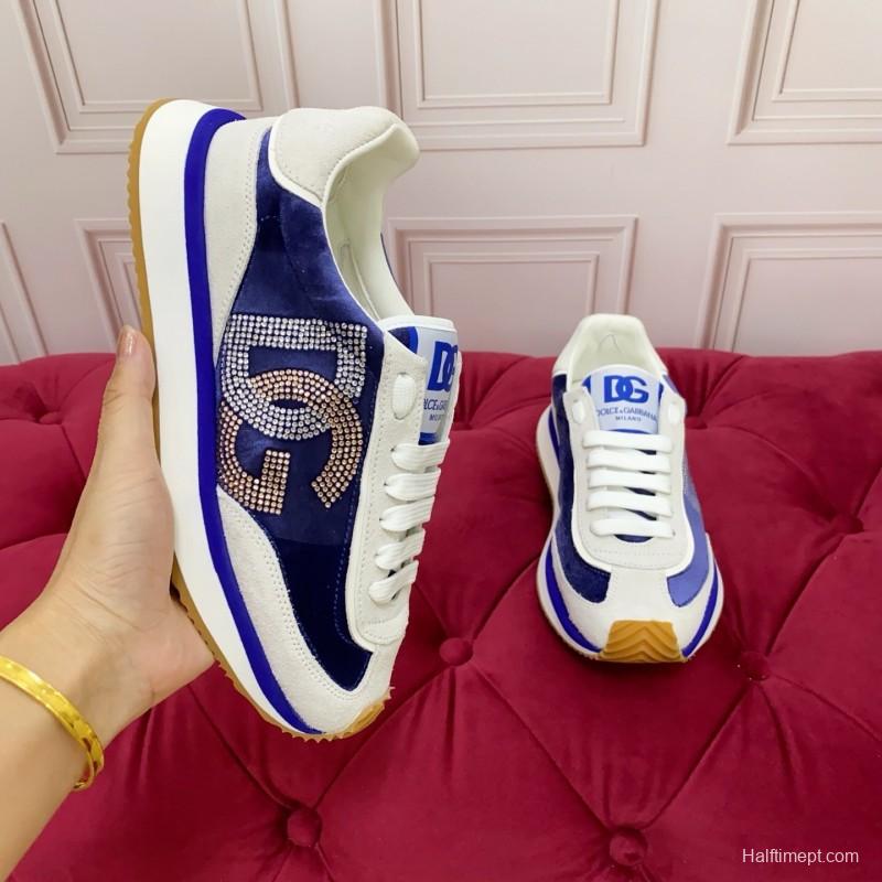 Dolce & Gabbana 2025/SS New Collection Luxury Embroidered Logo Sneakers with Imported Leather - AS00300