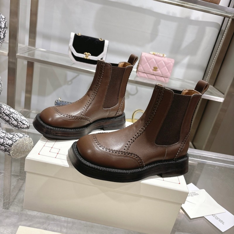 Alexander McQUEEN Retro Chelsea Short Boots Spring Autumn Collection - KFY00340