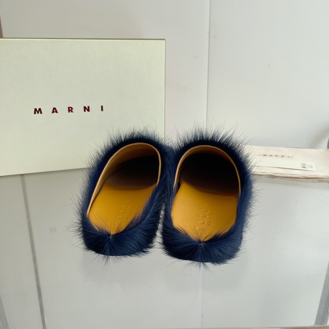 Marni 2025/SS Mule Shoes with Pony Hair - LY00