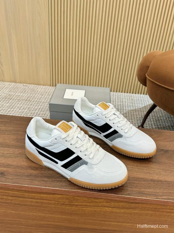 Tom Ford 2025 SS Casual Shoes with Classic Color Blocking and Imported Leather Insole - AS00350