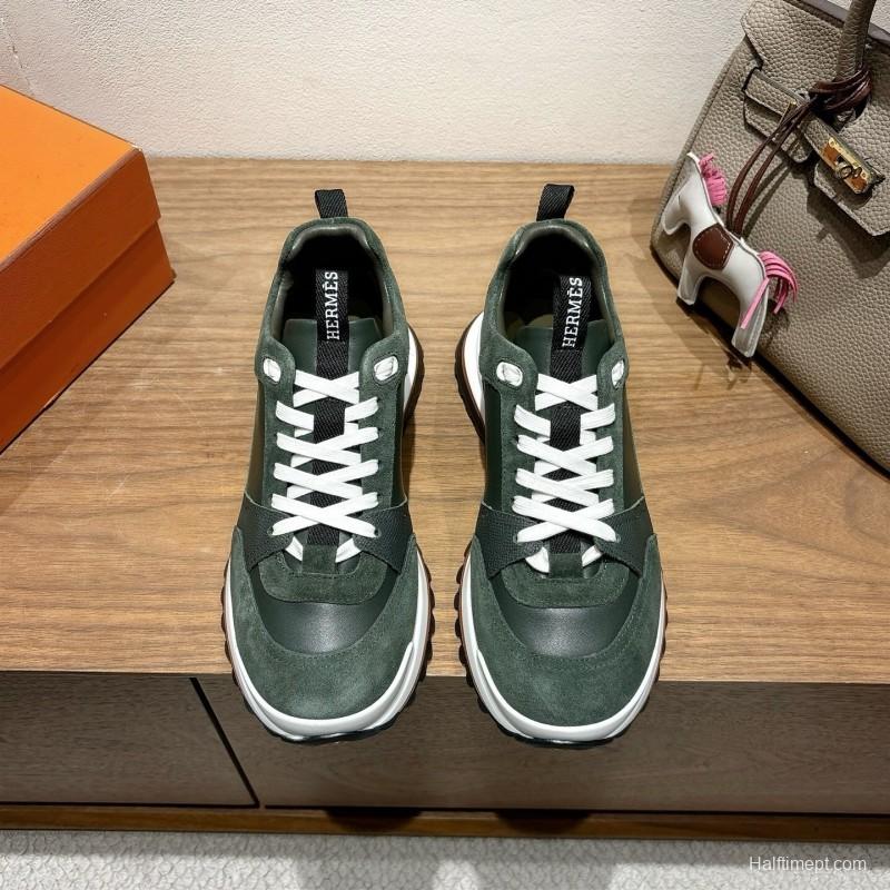 Hermes Boot-Type Shoes with Classic British Color Blocking Design - AS00410