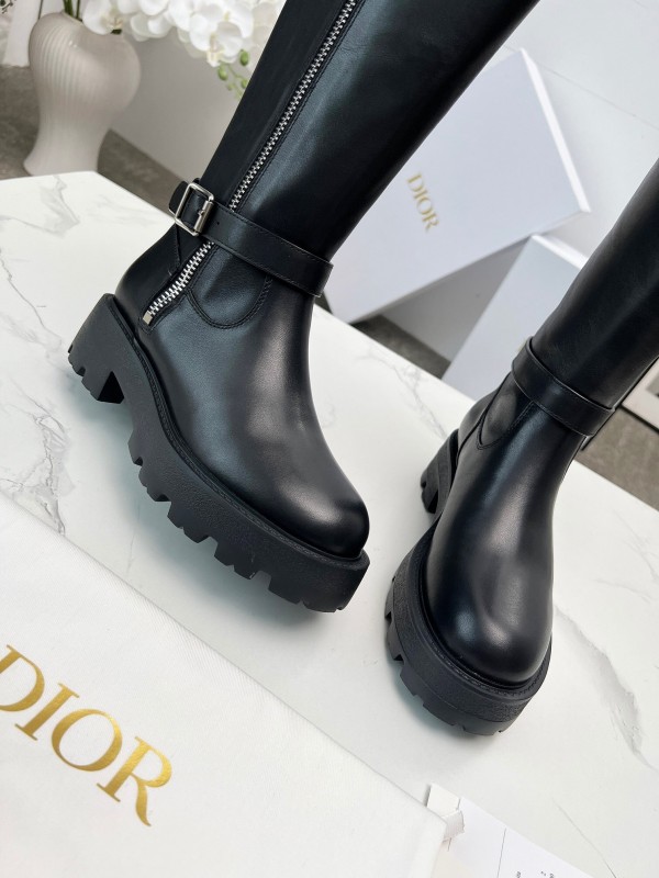 Dior 2025/SS Retro British Style Brogue New Knight Boots - LY00460