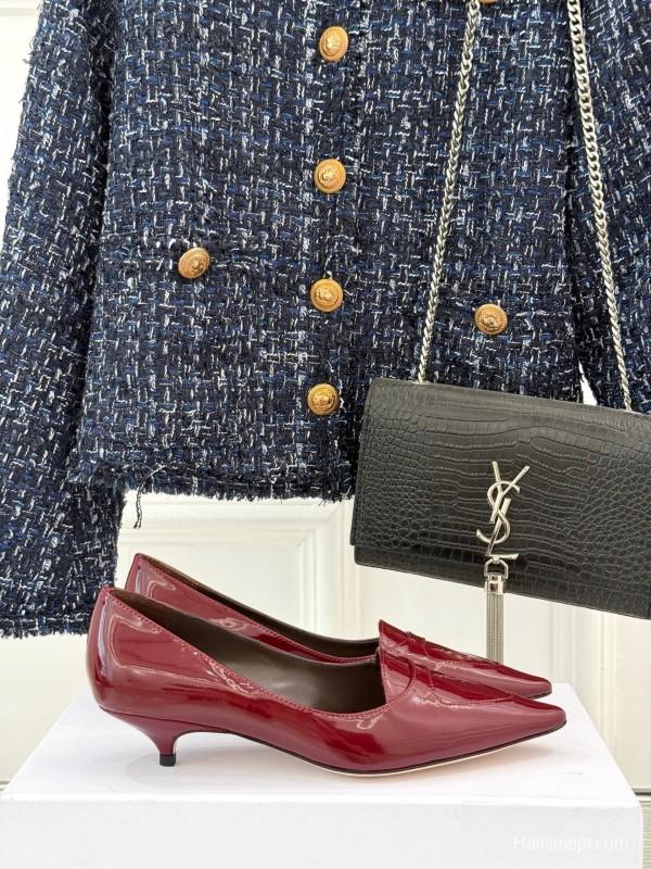 The Row Kitten Heel Pointed Toe High Heels Minimalist Design - KFY00320