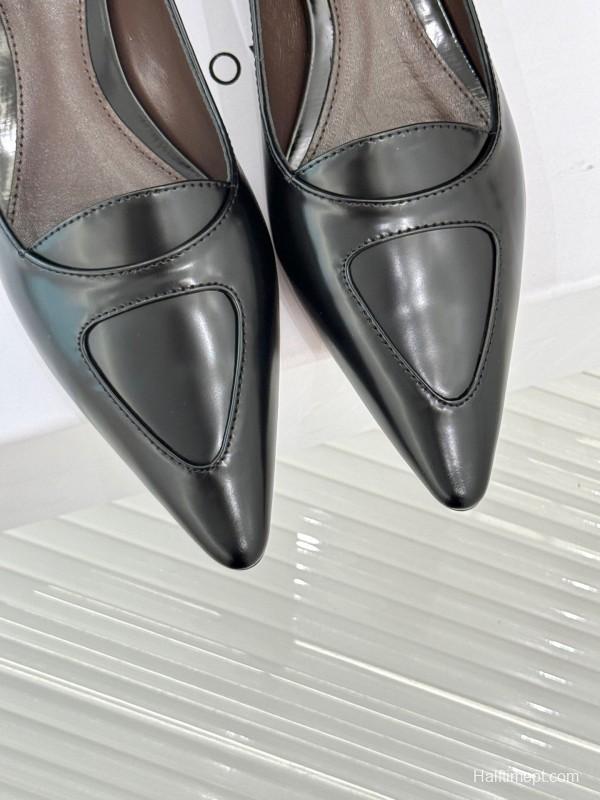 The Row Kitten Heel Pointed Toe High Heels Minimalist Design - KFY00320