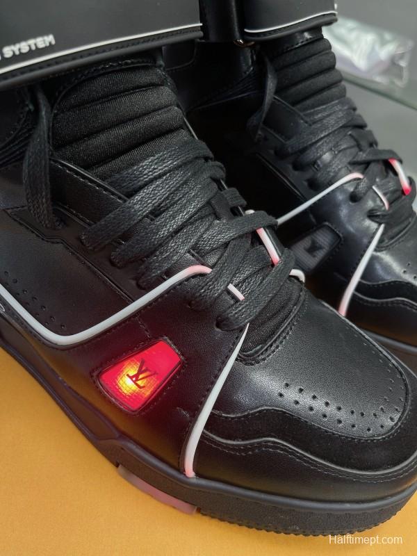 LV Trainer Maxi Sneakers with Multi-Color LED Charging Cable - AS00760