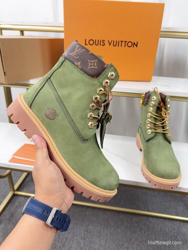 Timberland x LV Monogram Ankle Boots Waterproof Suede - LY00380