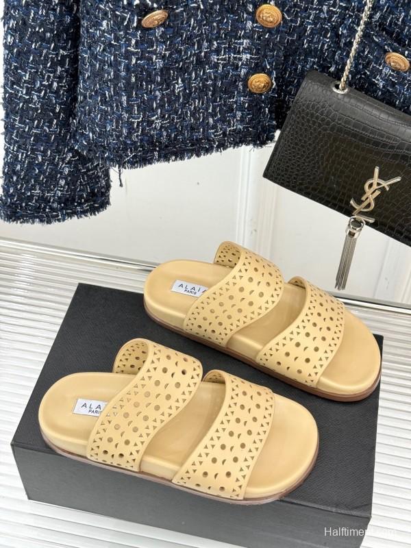 Alaia Spring Summer 2025 Laser Cutout Casual Sandals - KFY00260